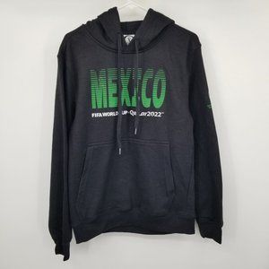 NWT‎ Fifa World Cup 2022 Mexico Black Hooded Sweatshirt Size Small